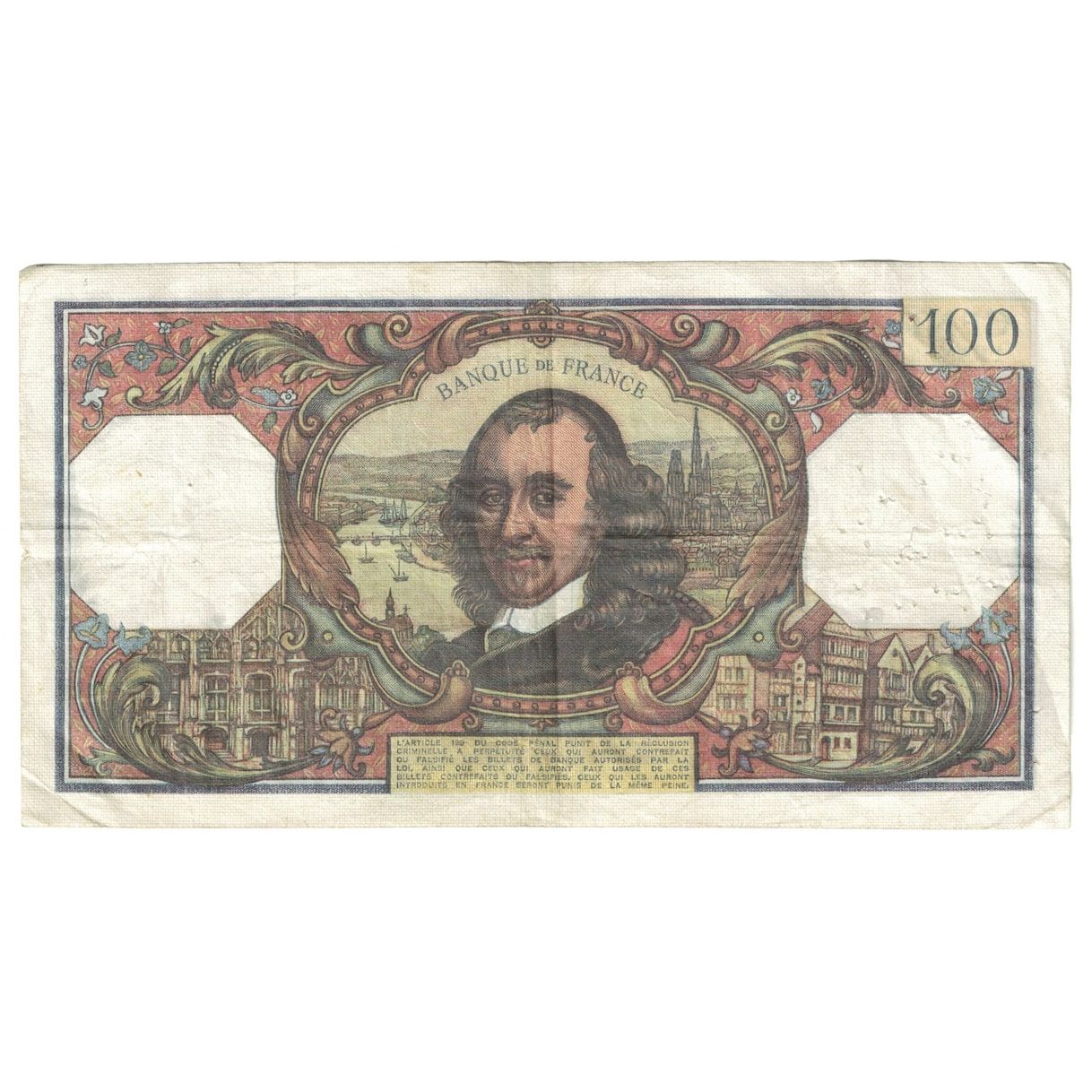 França, 100 Francs, Corneille, 1974, 1974-02-07, F(12-15), Fayette:65.45
