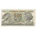 Billet, Italie, 500 Lire, 1970, 1970-02-23, KM:93a, TB