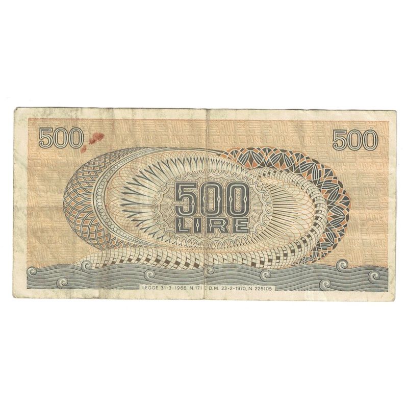 Banknote, Italy, 500 Lire, 1970, 1970-02-23, KM:93a, VF(20-25)