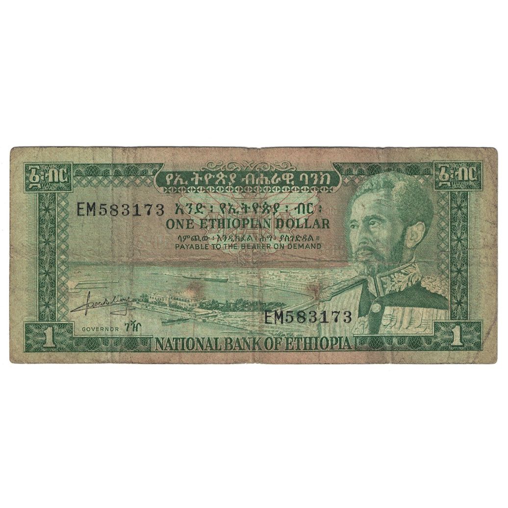 Banconote, Etiopia, 1 Dollar, Undated (1966), KM:25a, B