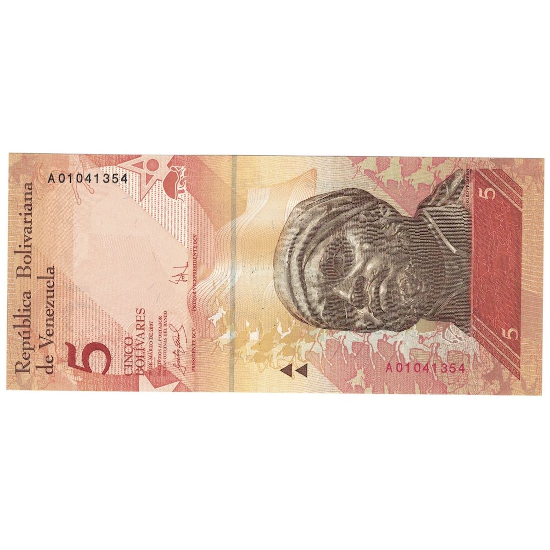 Banknote, Venezuela, 5 Bolivares, 2007, 2007-03-20, KM:89a, UNC(65-70)