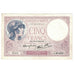 França, 5 Francs, Violet, 1939, 1939-08-10, AU(50-53), Fayette:4.5, KM:83