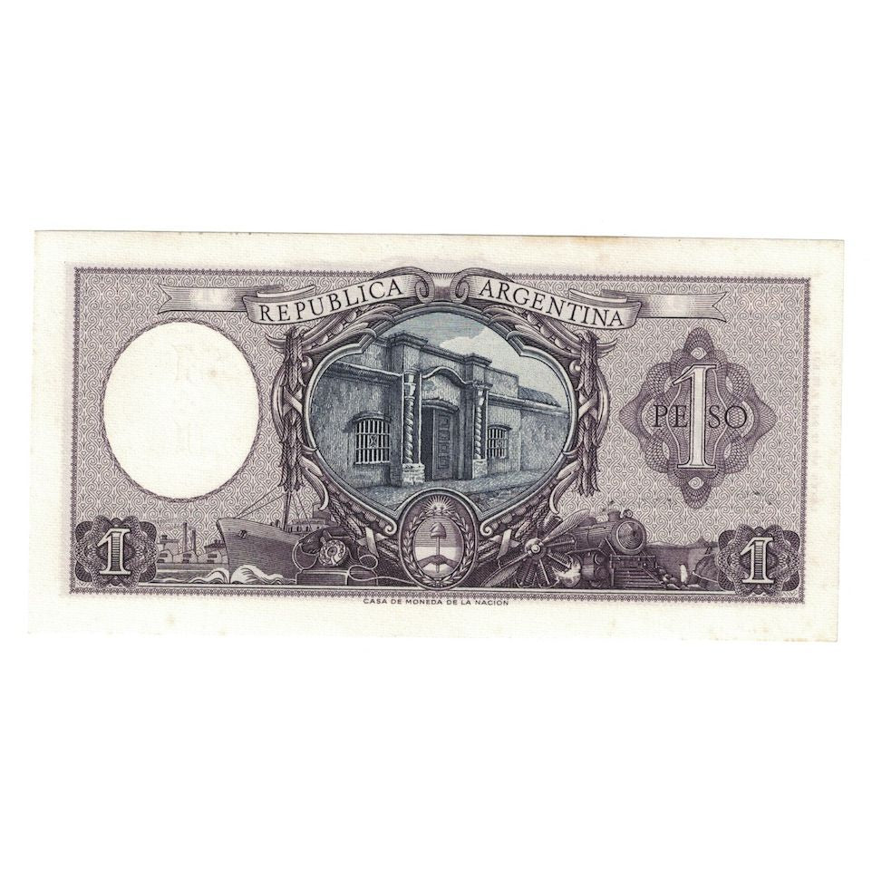 Banknote, Argentina, 1 Peso, Undated (1956), KM:263a, UNC(64)