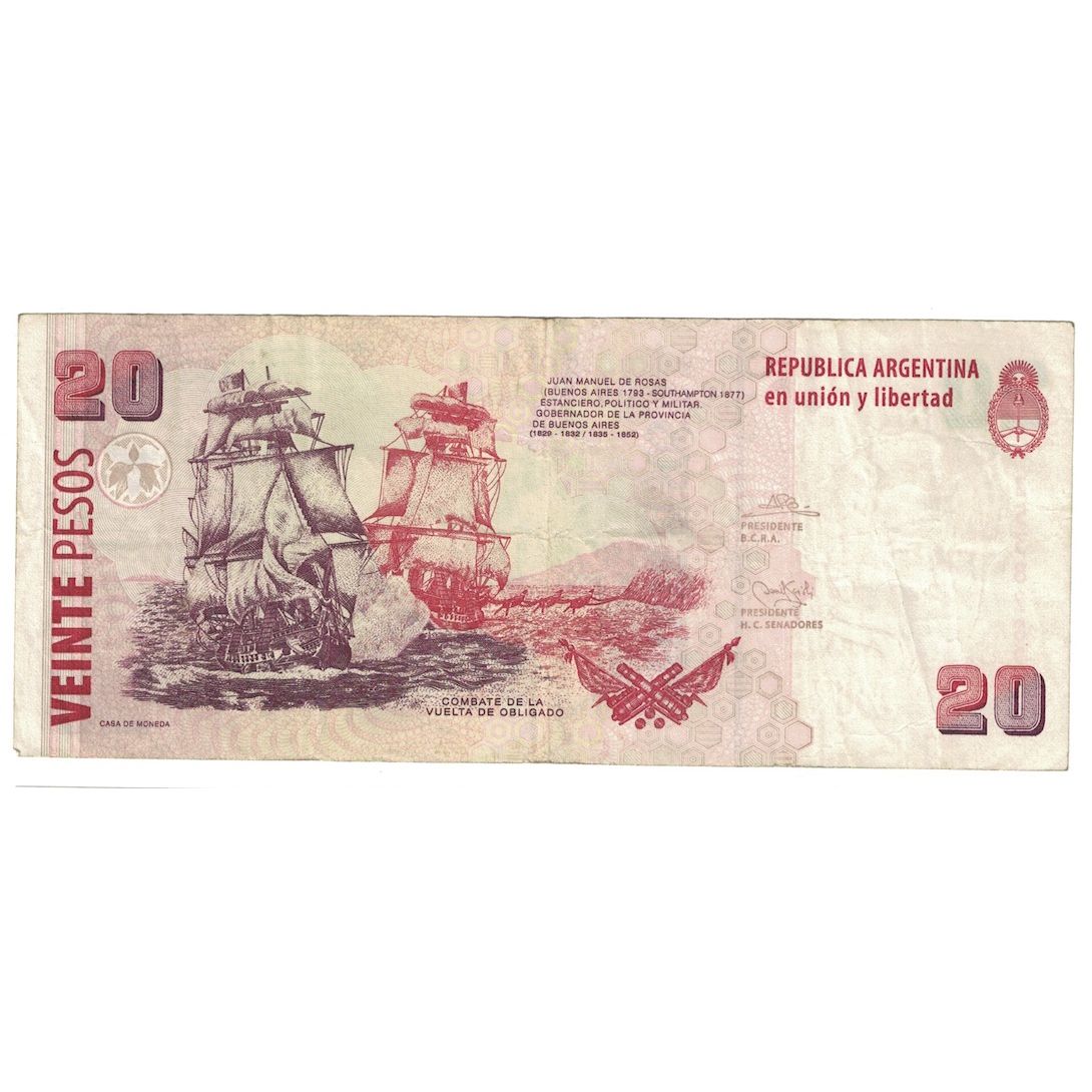 Banconote, Argentina, 20 Pesos, 1999-2003, KM:349, MB+