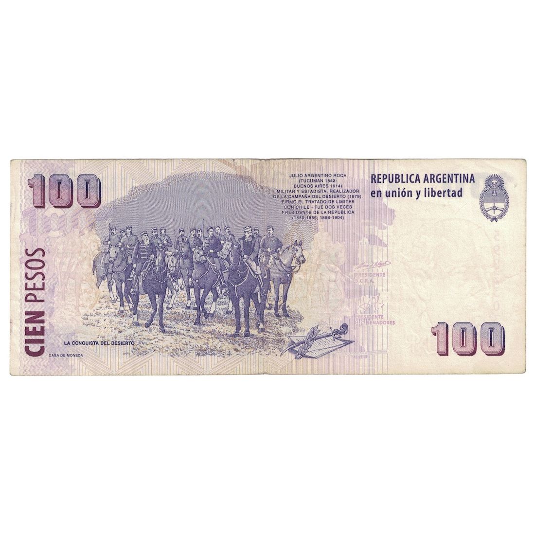 Nota, Argentina, 100 Pesos, UNDATED (1992-1997), KM:345b, VF(30-35)