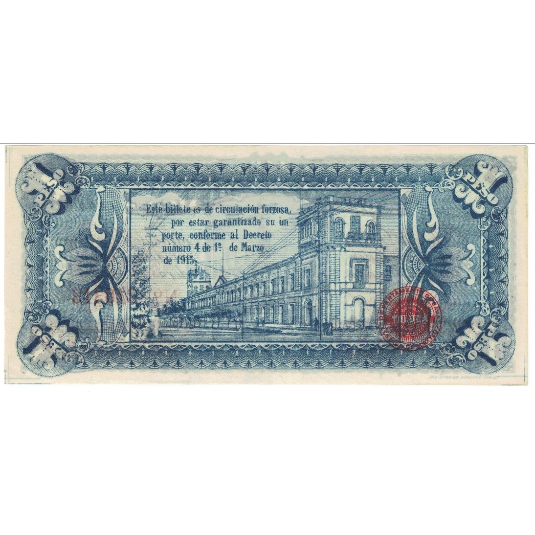 Banconote, Messico - Rivoluzionario, 1 Peso, D.1.3.1915, KM:S881, SPL