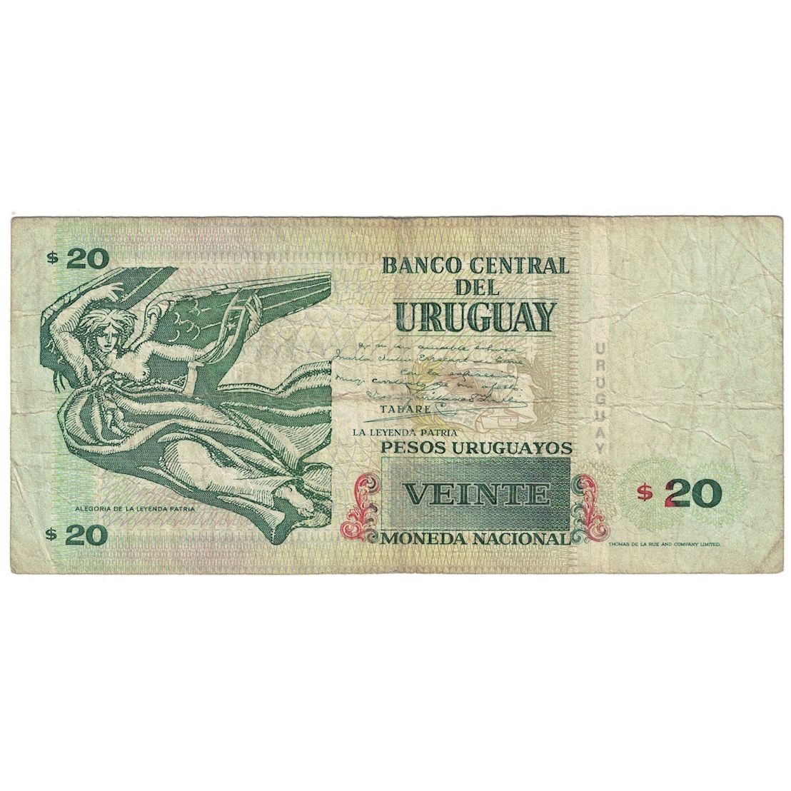 Billete, 20 Pesos Uruguayos, 2000, Uruguay, KM:83a, RC