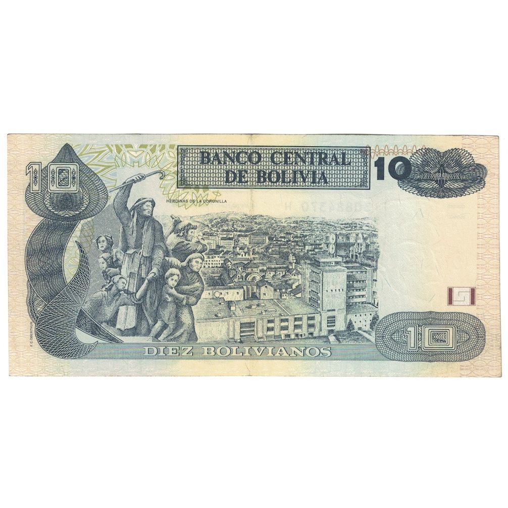 Billet, Bolivie, 10 Bolivianos, 2005, KM:228, NEUF