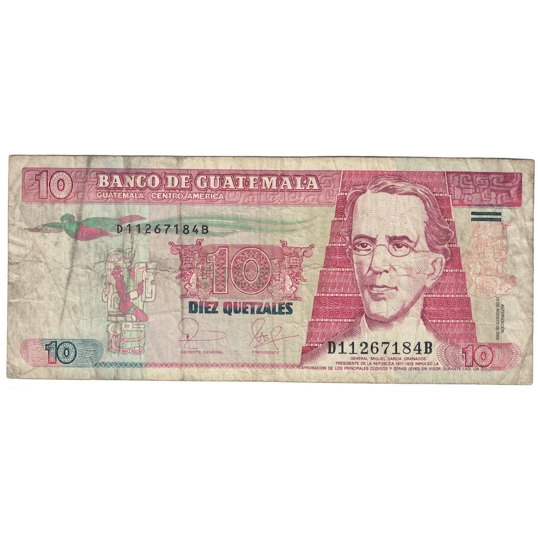 Biljet, Guatemala, 10 Quetzales, 2006, 2006-08-25, KM:111a, B