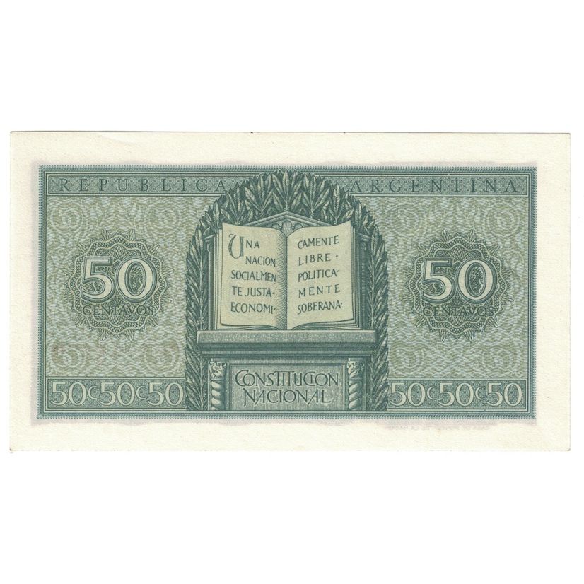 Banconote, Argentina, 50 Centavos, Undated (1951-56), KM:261, SPL+