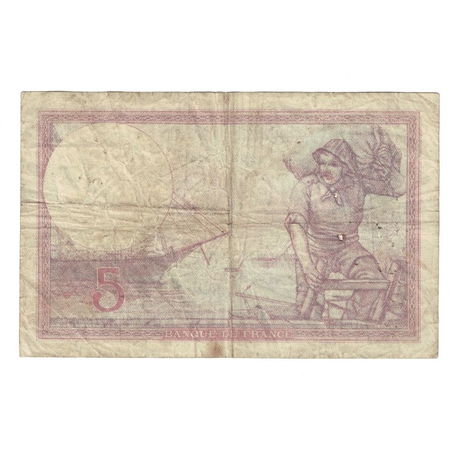 Frankreich, 5 Francs, Violet, 1928, 1928-10-13, SGE+, Fayette:3.12, KM:72d