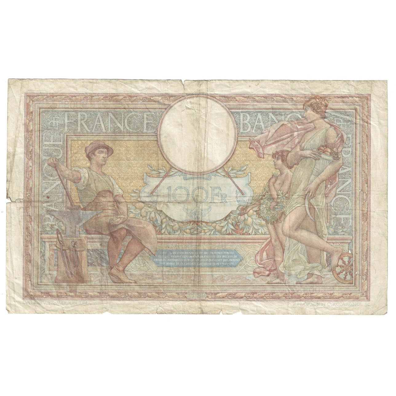 França, 100 Francs, Luc Olivier Merson, 1938, 1938-07-07, F(12-15)