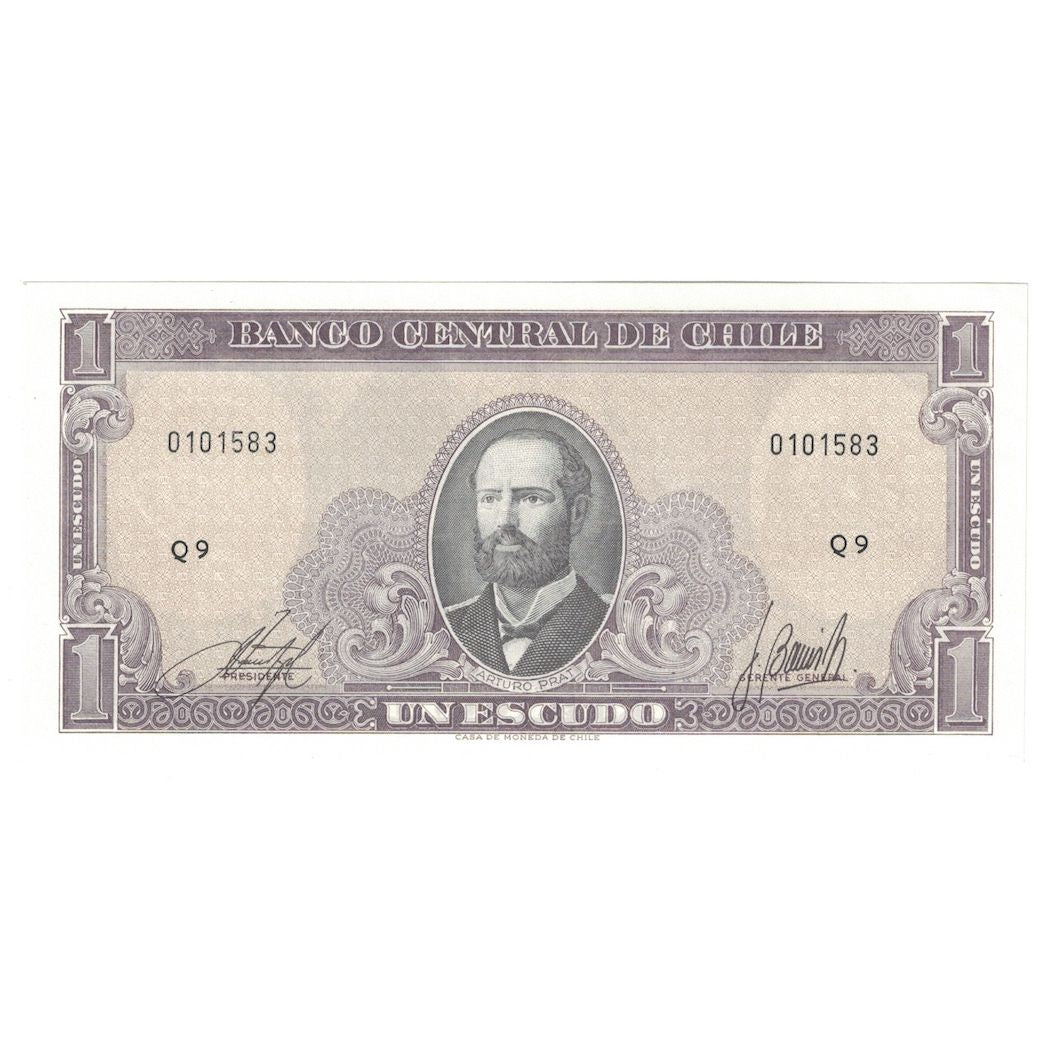 Geldschein, Chile, 1 Escudo, Undated (1962-75), KM:135d, UNZ