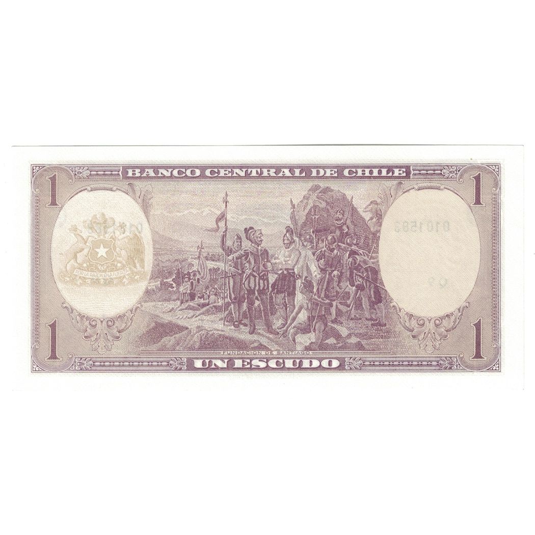 Geldschein, Chile, 1 Escudo, Undated (1962-75), KM:135d, UNZ