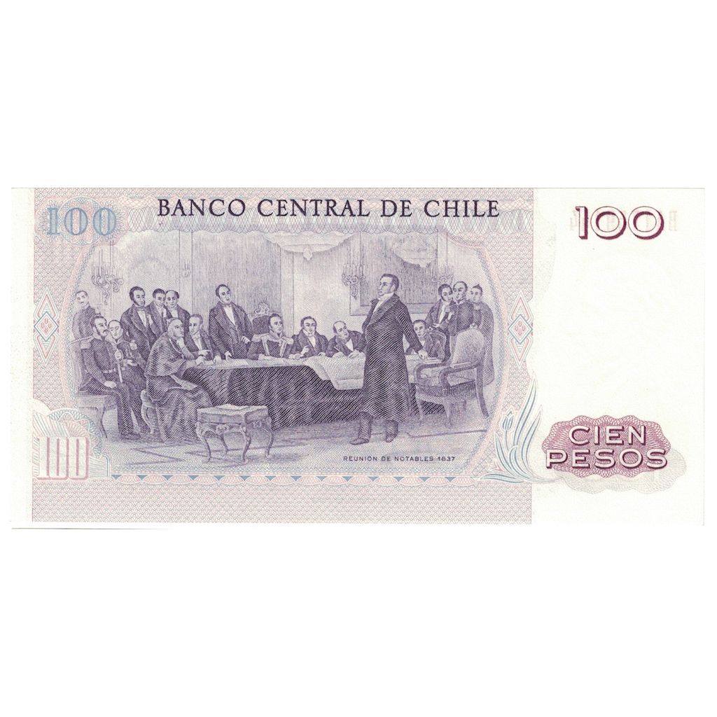 Billete, 100 Pesos, 1984, Chile, KM:152b, UNC