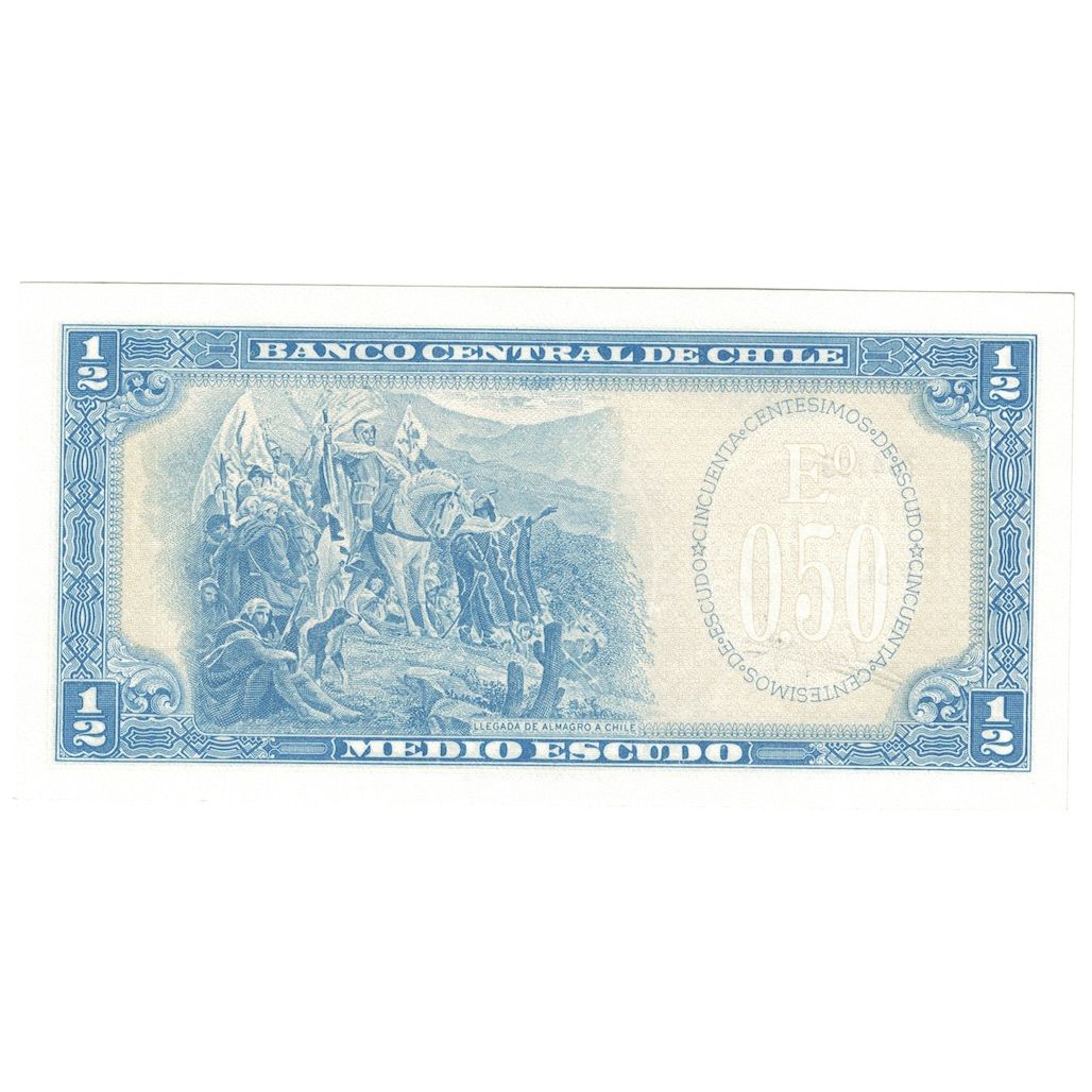 Geldschein, Chile, 1/2 Escudo, 1962-1975, KM:134a, UNZ