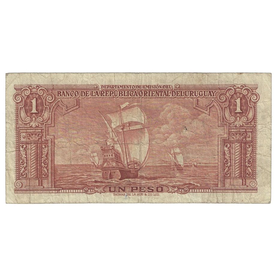 Banconote, Uruguay, 1 Peso, 1939-1966, KM:35a, B