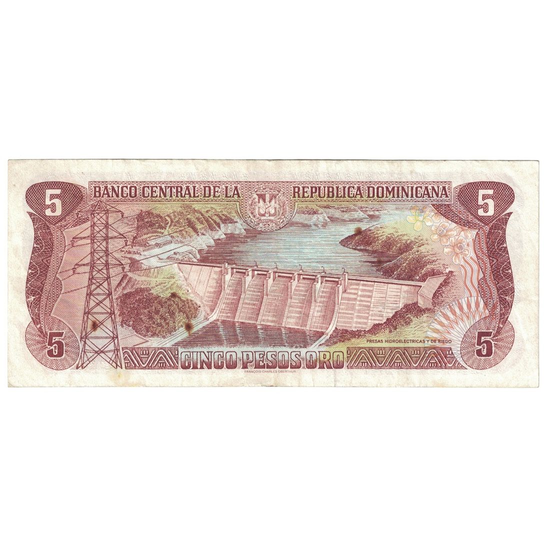 Billet, Dominican Republic, 5 Pesos Oro, 1996, KM:152a, TTB+