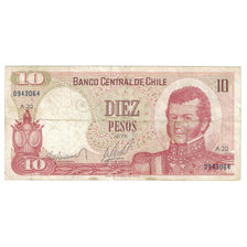 Geldschein, Chile, 10 Pesos, 1975, KM:150b, S
