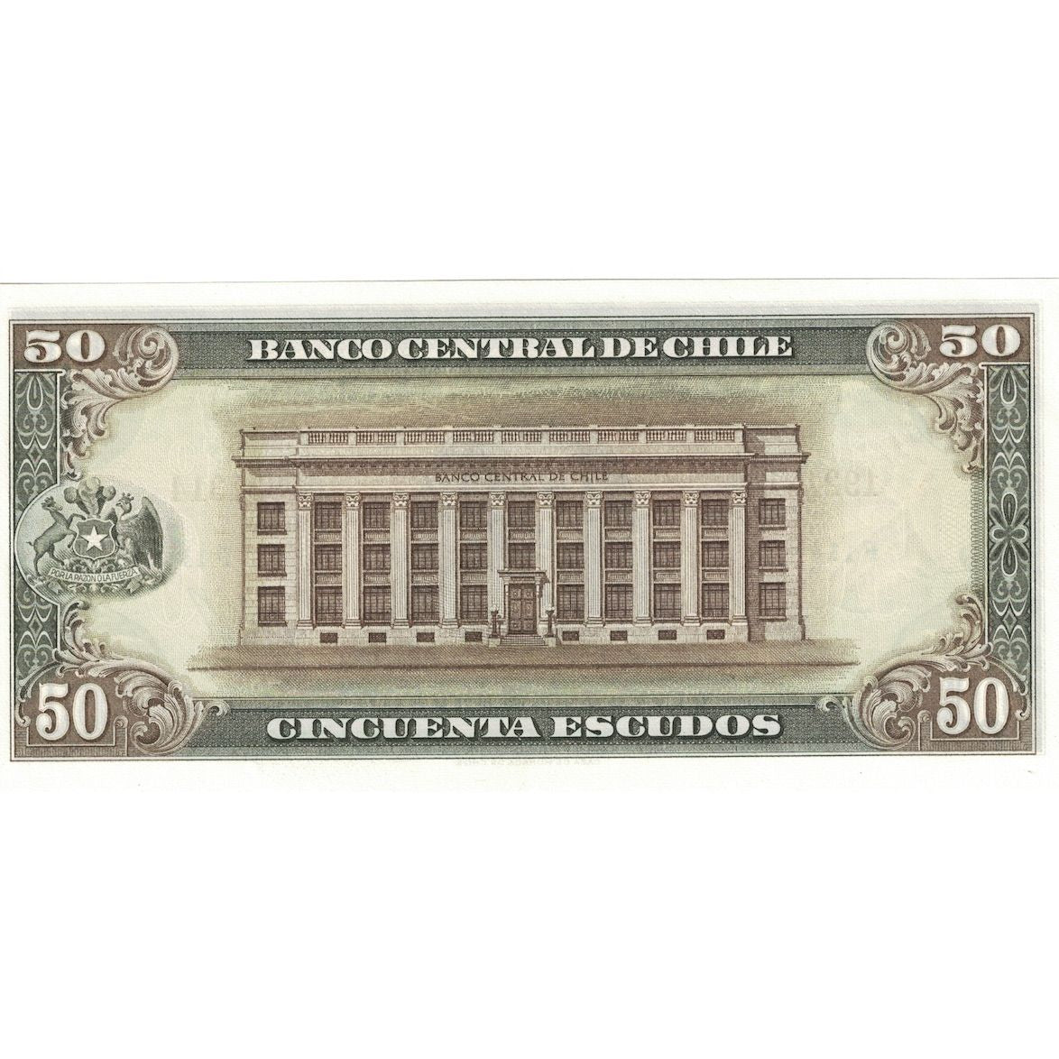 Banconote, Cile, 50 Escudos, Undated (1962-75), KM:140b, FDS