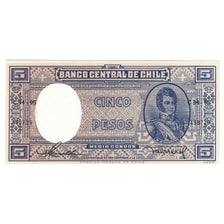 Geldschein, Chile, 5 Pesos = 1/2 Condor, Undated (1958-59), KM:119, UNZ