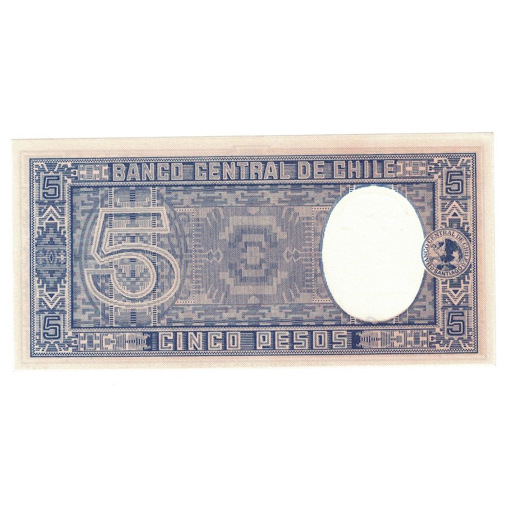 Geldschein, Chile, 5 Pesos = 1/2 Condor, Undated (1958-59), KM:119, UNZ