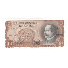 Banconote, Cile, 10 Escudos, 1967-1976, KM:143, FDS