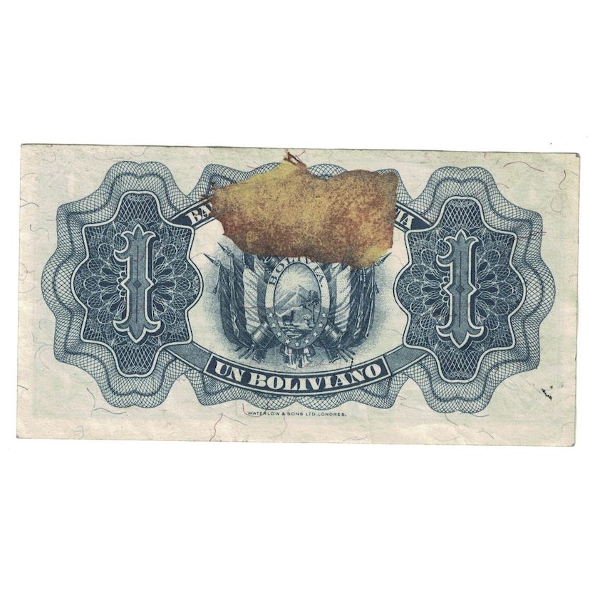 Billet, Bolivie, 1 Boliviano, L.1928, KM:128c, TB