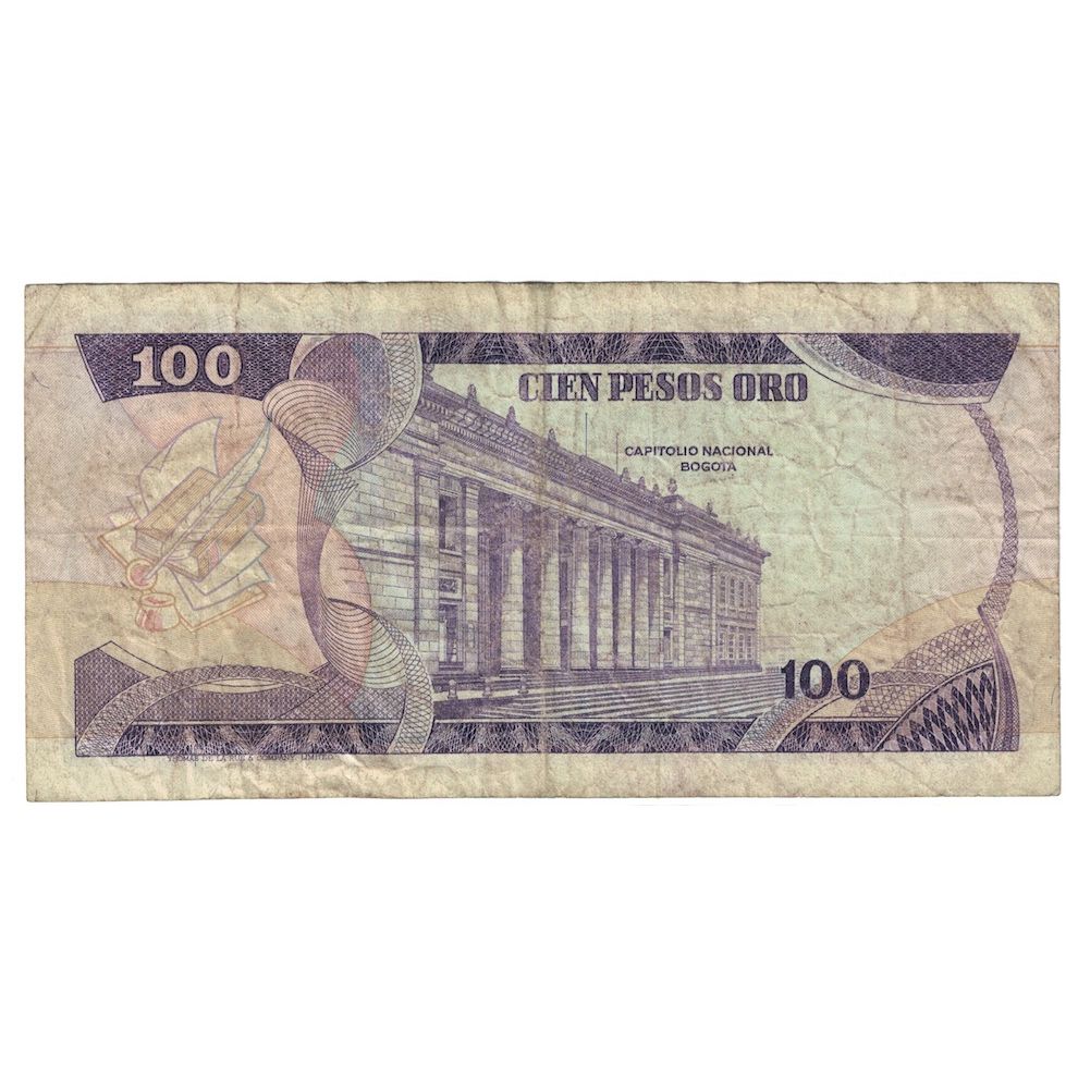 Billete, 100 Pesos Oro, 1977, Colombia, 1977-01-01, KM:418a, BC