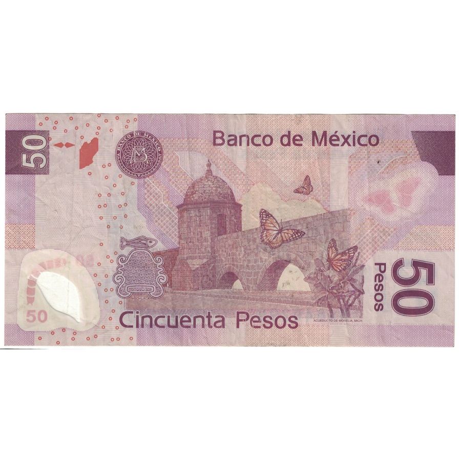 Billete, 50 Pesos, 2005, México, 2005-09-07, KM:123b, BC+