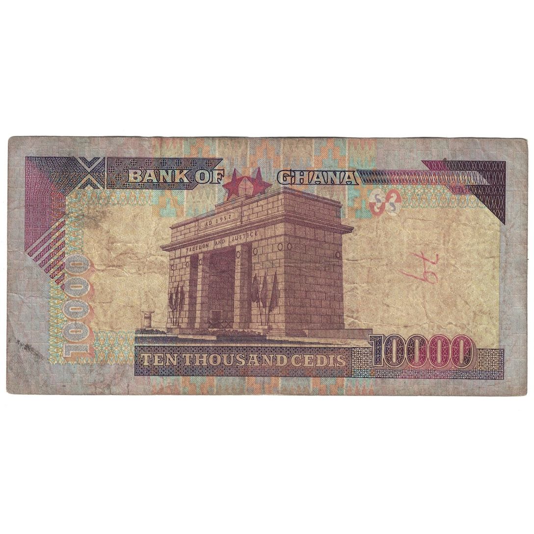 Banknote, Ghana, 10,000 Cedis, 2002, 2002-09-02, KM:35a, VG(8-10)