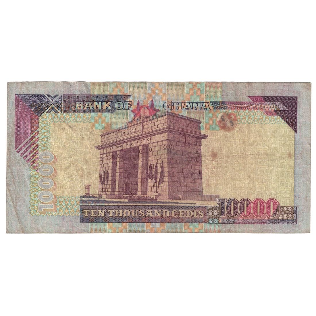 Geldschein, Ghana, 10,000 Cedis, 2003, 2003-08-04, KM:35b, SGE