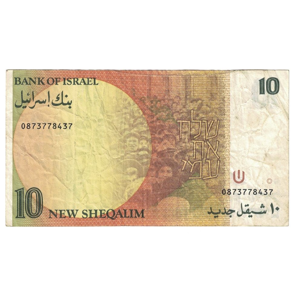 Geldschein, Israel, 10 New Sheqalim, 1992, KM:53c, S+