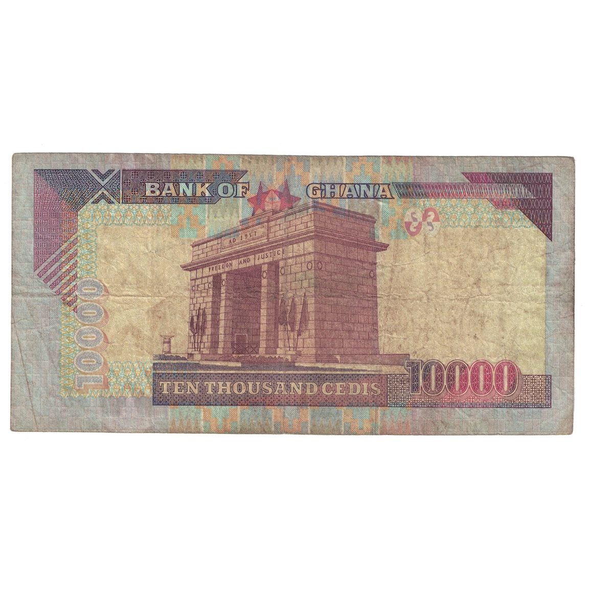 Banknote, Ghana, 10,000 Cedis, 2003, 2003-08-04, KM:35b, VG(8-10)