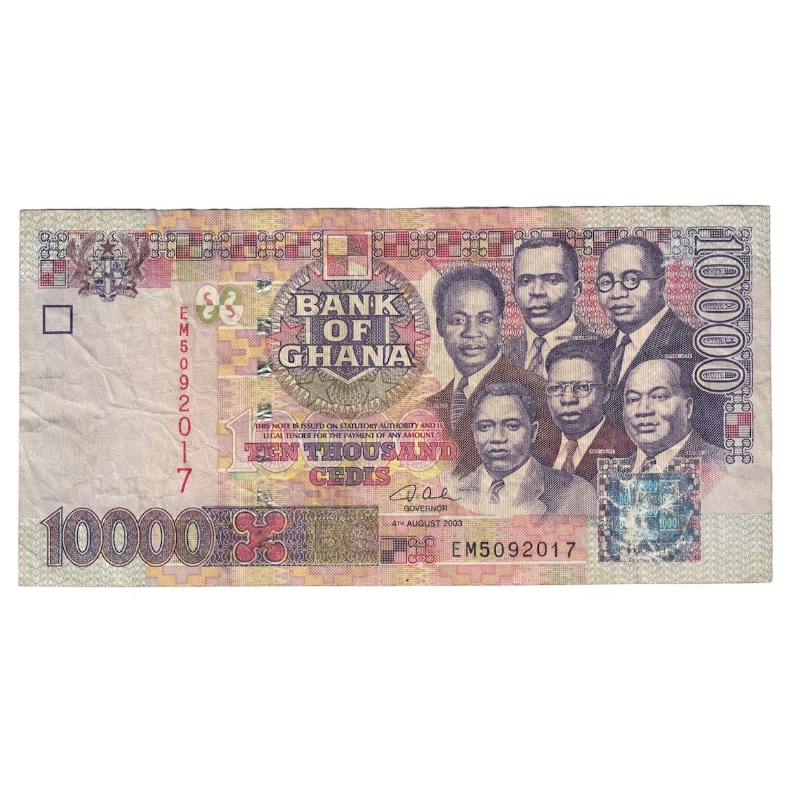 Geldschein, Ghana, 10,000 Cedis, 2003, 2003-08-04, KM:35b, SGE+