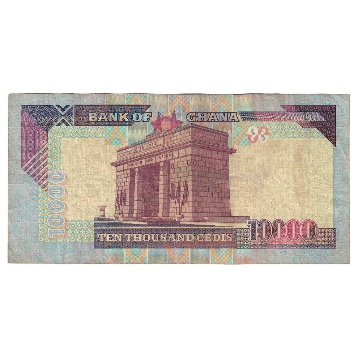 Banknote, Ghana, 10,000 Cedis, 2003, 2003-08-04, KM:35b, F(12-15)