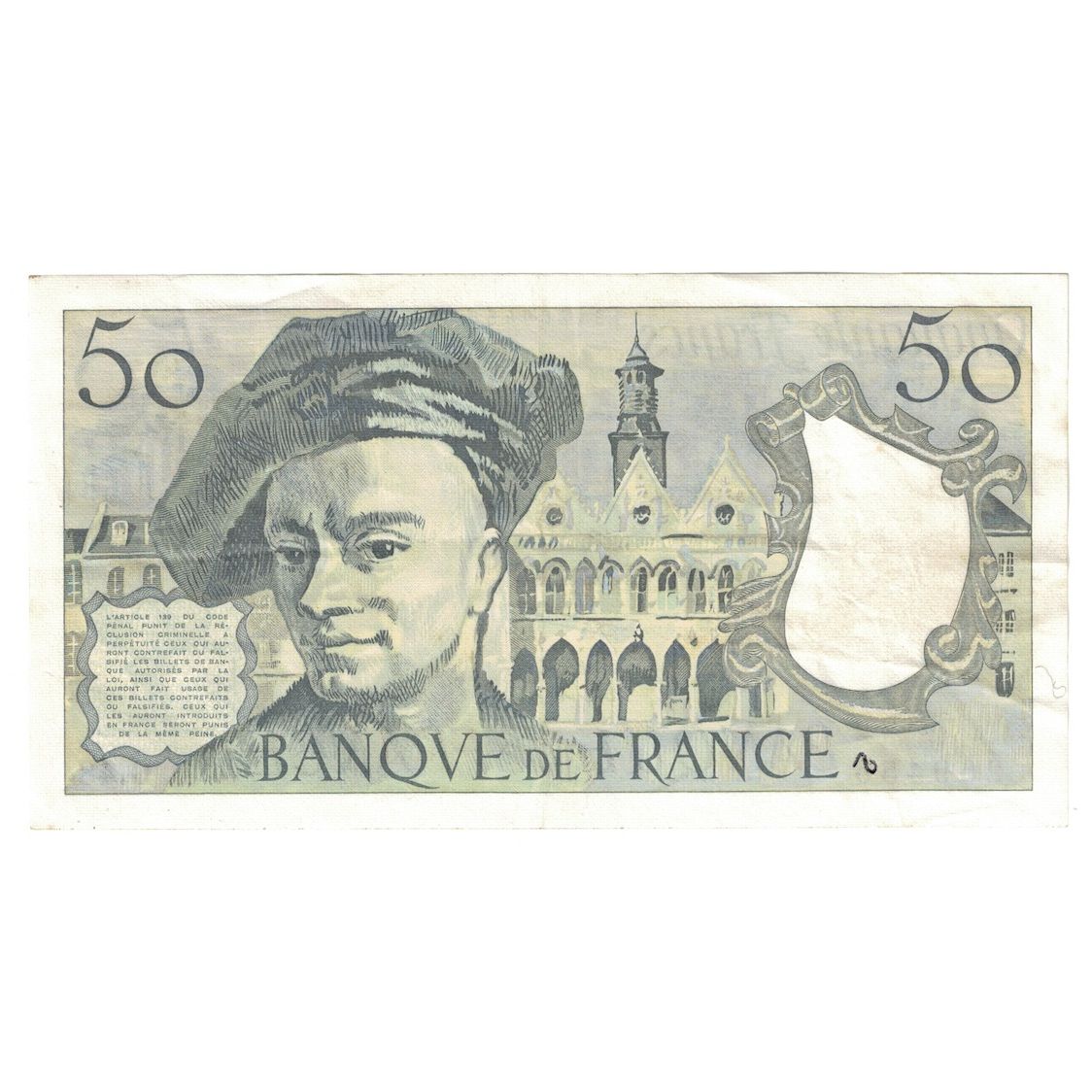 Francja, 50 Francs, Quentin de La Tour, 1987, AU(50-53), Fayette:67.13, KM:152c