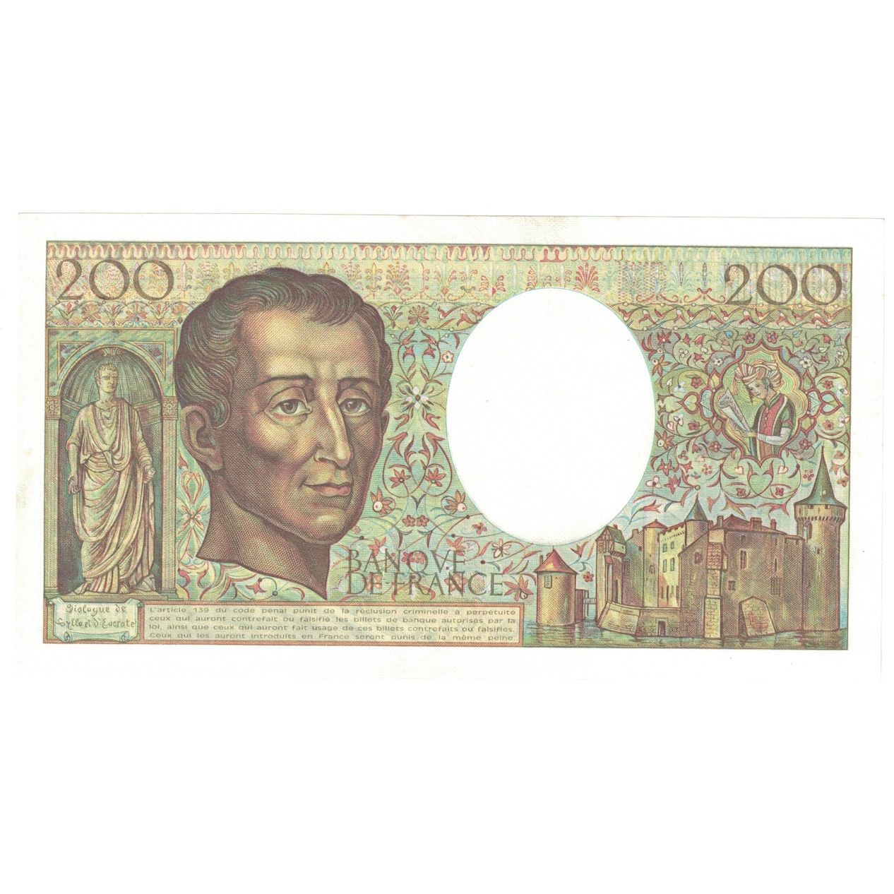 Francia, 200 Francs, Montesquieu, 1987, EBC, Fayette:70.07, KM:155b
