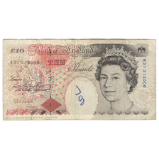 Geldschein, Großbritannien, 10 Pounds, 1993-1998, KM:386a, S