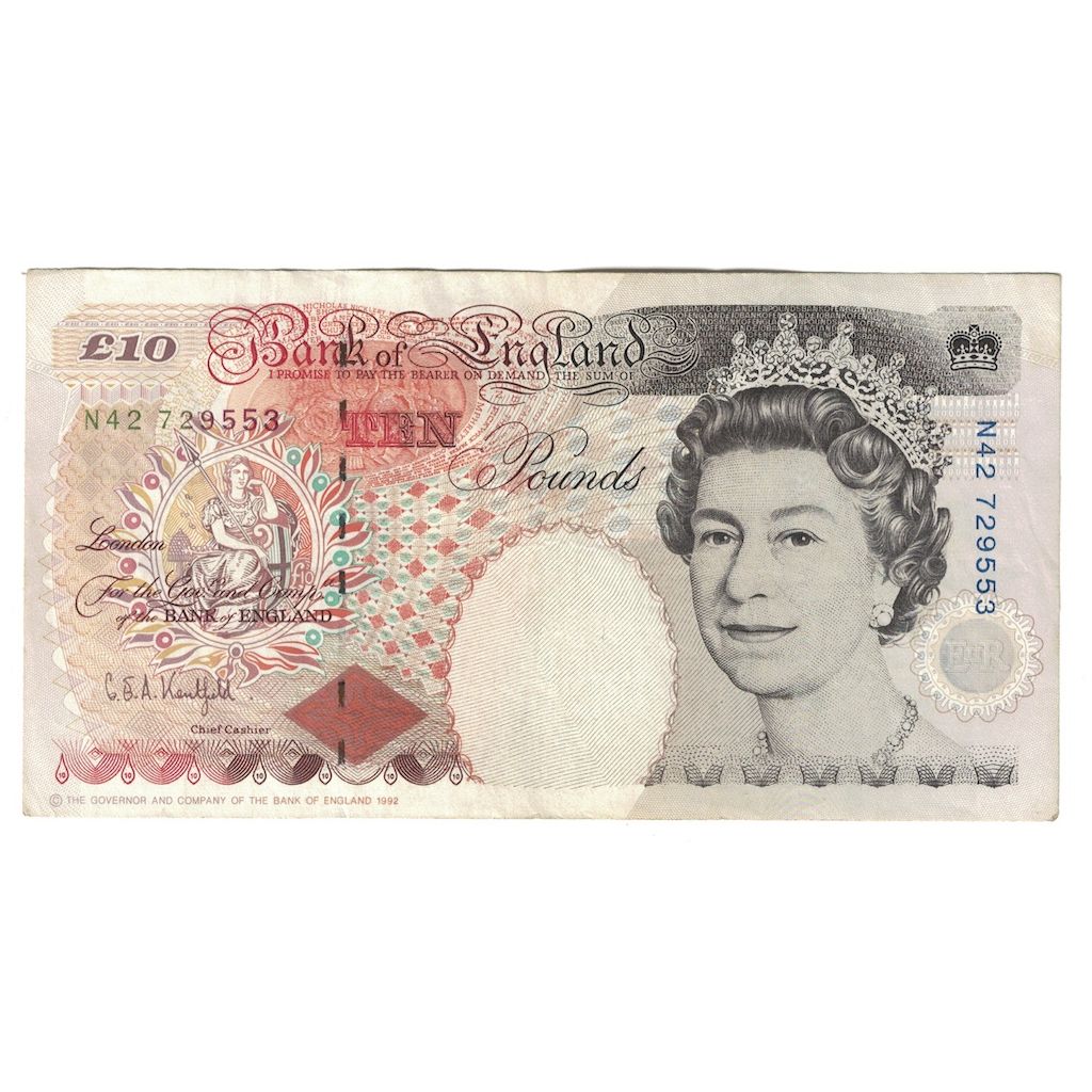 Banconote, Gran Bretagna, 10 Pounds, 1993-1998, KM:386a, BB+
