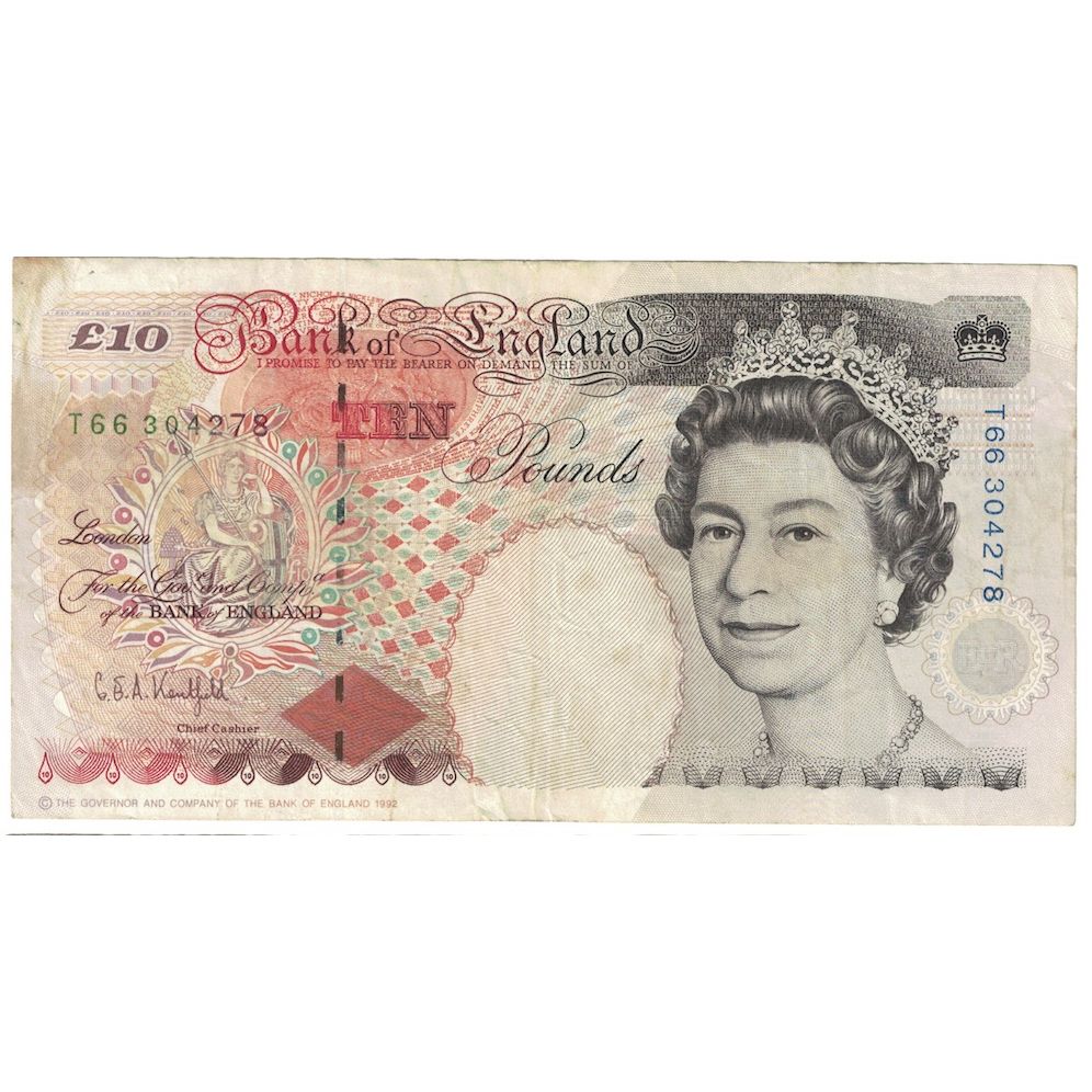 Banconote, Gran Bretagna, 10 Pounds, (1990-92), KM:383a, MB
