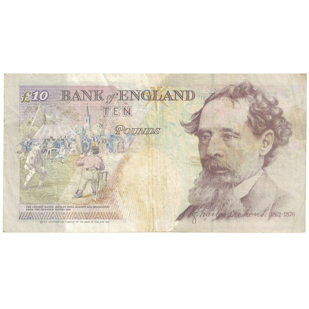 Banconote, Gran Bretagna, 10 Pounds, (1990-92), KM:383a, MB
