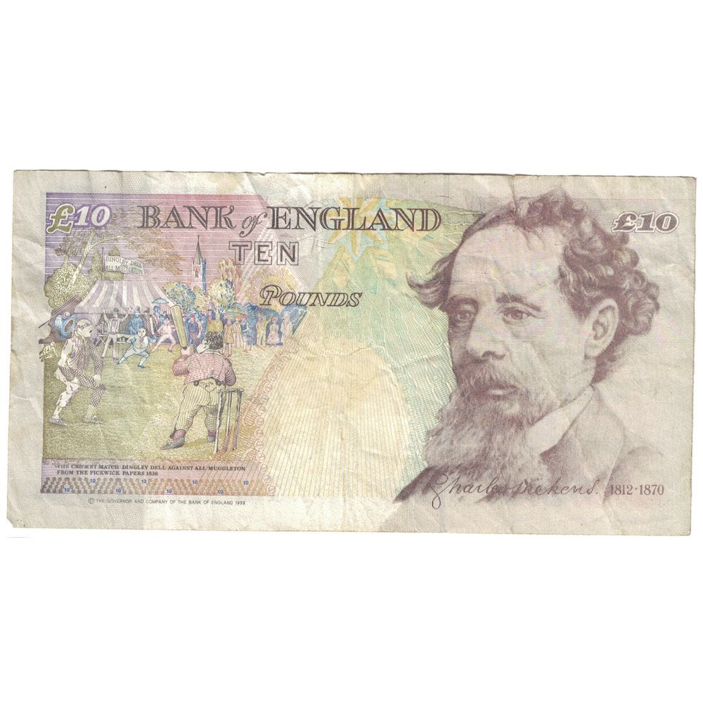 Banconote, Gran Bretagna, 10 Pounds, (1990-92), KM:383a, MB