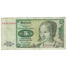 Banknot, Niemcy - RFN, 5 Deutsche Mark, 1980, 1980-01-02, KM:30b, F(12-15)