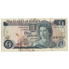 Billet, Jersey, 1 Pound, Undated (1976-1988), KM:11a, B+