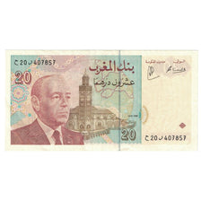 Banknote, Morocco, 20 Dirhams, 1996, KM:67b, AU(50-53)