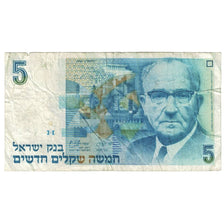 Geldschein, Israel, 5 New Sheqalim, 1987, KM:52a, S