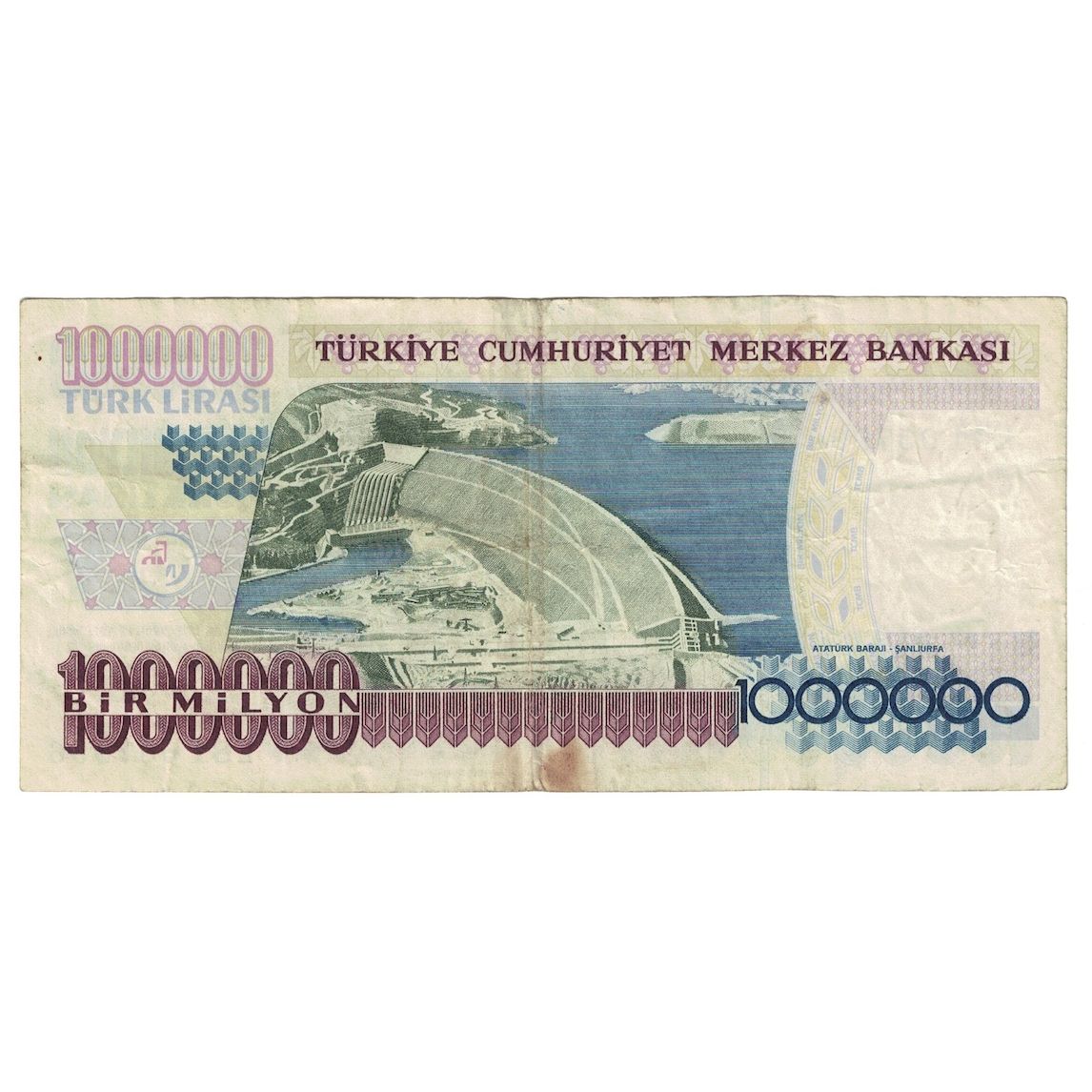 Geldschein, Türkei, 1,000,000 Lira, 2002, KM:213, S+