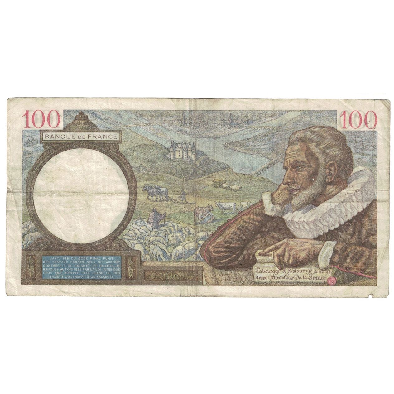 Francia, 100 Francs, Sully, 1939, 1939-06-22, BC+, Fayette:26.3, KM:94
