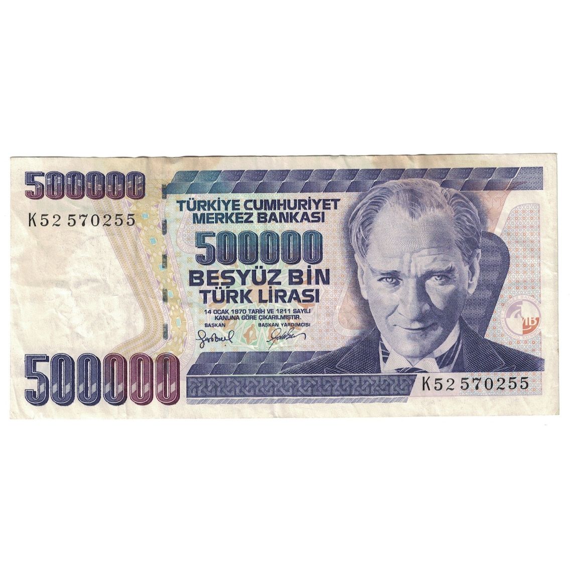 Billet, Turquie, 500,000 Lira, 1998, KM:212, TTB+